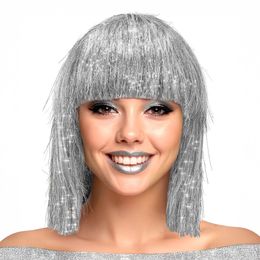 Peruk Silver Glittrig