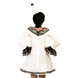 Lysbildefremvisning - Pierrot Klovn Dame Karnevalskostyme