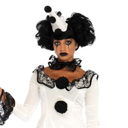 Lysbildefremvisning - Pierrot Klovn Dame Karnevalskostyme