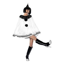 Lysbildefremvisning - Pierrot Klovn Hvit Dame Karnevalskostyme