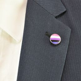 Bildspel - Pin Gender Fluid-Flagga