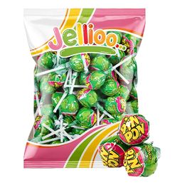 Pin Pon Lollipop Gum Sour Green Apple Storpack