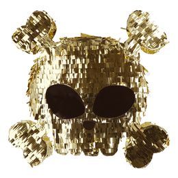 Bildspel - Pinata Dödskalle Guld