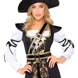 Diaesitys - Piraattikapteenin Deluxe Naamiaisasu Naisille