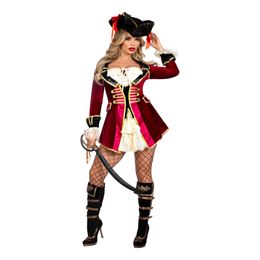 Piraattikapteenin Mekko Deluxe Naamiaisasu