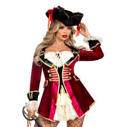 Diaesitys - Piraattikapteenin Mekko Deluxe Naamiaisasu