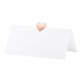 Bordkort Hjerte Rosegull