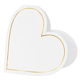 Placeringskort Hjärtformade Vita