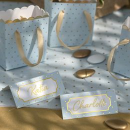 Diaesitys - Paikkakortit Pilkulliset Sininen/Kulta