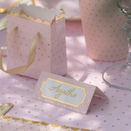 Diaesitys - Paikkakortit Pilkulliset Vaaleanpunainen/Kulta