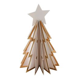 Placeringskort Vit/Guld Julgranar