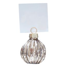 Placeringskorthållare Julkula Silver