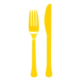 Muoviaterimet Keltaiset