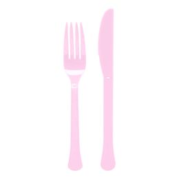 Plastbestik Lyserød