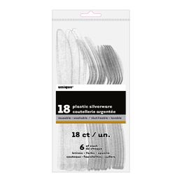 Bildspel - Plastbestick Silver Glitter