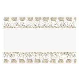 Lysbildefremvisning - Plastdug Happy Birthday Guld