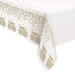 Plastdug Happy Birthday Guld