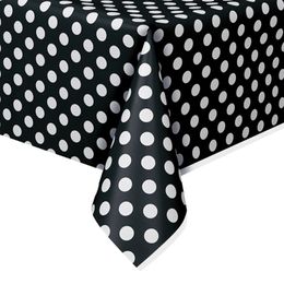 Plastduk Svart/Hvit Prikkete