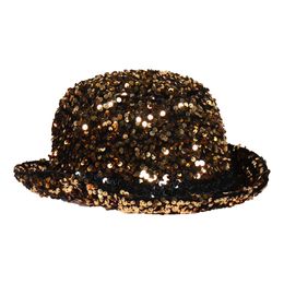 Plommonstop Paljetthatt Svart/Guld Deluxe