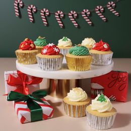 Bildspel - PME Muffinsformar med Folie Guld/Silver