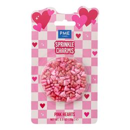 PME Rosa Hjärtan Sprinkle Charms