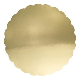 Bildspel - PME Tårtbricka Scallop Guld Metallic