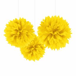 Pom Pom Gula Hängande Dekoration