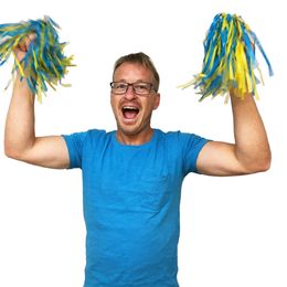 Bildspel - Pom Poms Blå/Gul