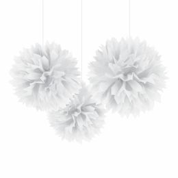 Pomponger Hvite Takdekorasjon