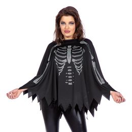 Poncho Skjelett med Glitter