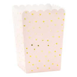 Popcornkuppeja Vaaleanpunainen Kultapilkuilla