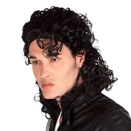 Poptähti Musta Peruukki