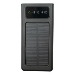 Powerbank med Solcellsladdare Svart