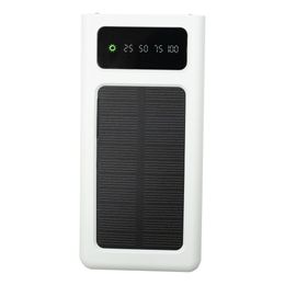 Powerbank med Solcellsladdare Vit