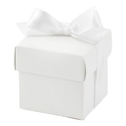 Presentaskar med Sidenband Vit