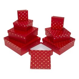 Gaveæsker Rød med Hjerter