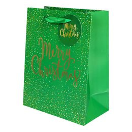 Bildspel - Presentpåse Merry Christmas Grön