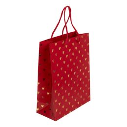 Bildspel - Presentpåse Röd med Hjärtan