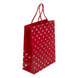 Bildspel - Presentpåse Röd med Hjärtan