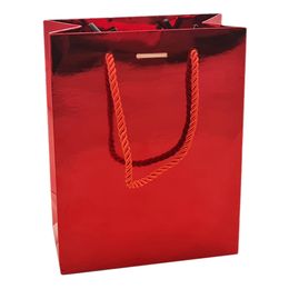 Bildspel - Presentpåse Röd Metallic