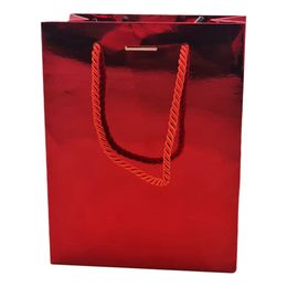 Bildspel - Presentpåse Röd Metallic