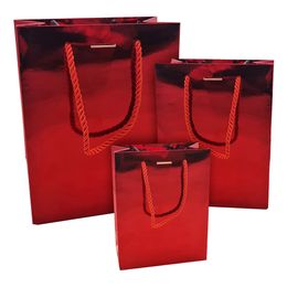 Presentpåse Röd Metallic