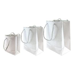 Presentpåse Silver Glitter