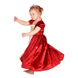 Bildspel - Prinsessklänning Sammetsröd Barn
