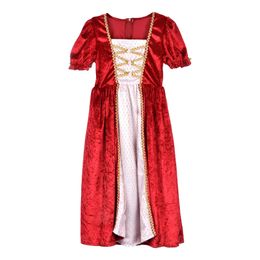 Bildspel - Prinsessklänning Sammetsröd Barn