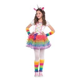 Rainbow Unicorn Lasten Naamiaisasu