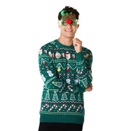 Bildspel - Randig Grön Jultröja