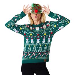 Bildspel - Randig Grön Jultröja