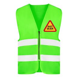 Reflexväst Shit Skier Neongrön