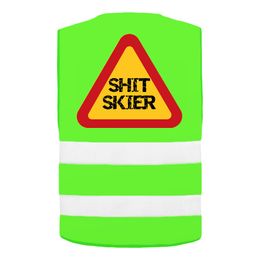 Bildspel - Reflexväst Shit Skier Neongrön